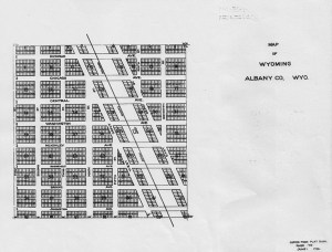 Copy of the plat for Wyoming, ca. 1934. The Lincoln Highway would have been “East Depot Street”. Wyoming State Archives, Department of State Parks and Cultural Resources.